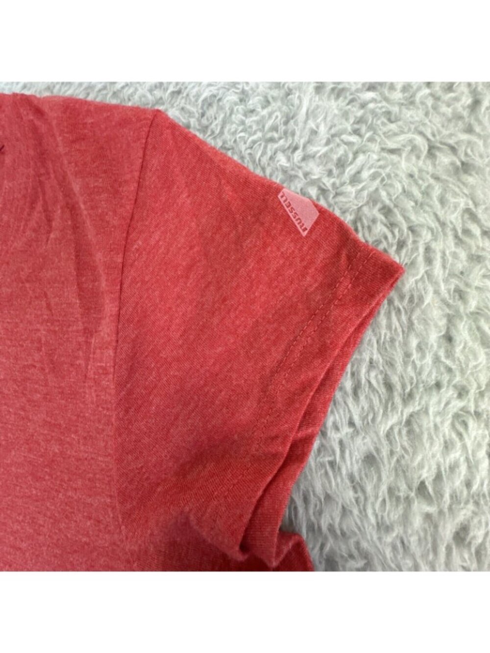 University Of Georgia Bulldogs Womens L/G 12-14 Red V-Neck T-Shirt By Russell - Picture 8 of 10